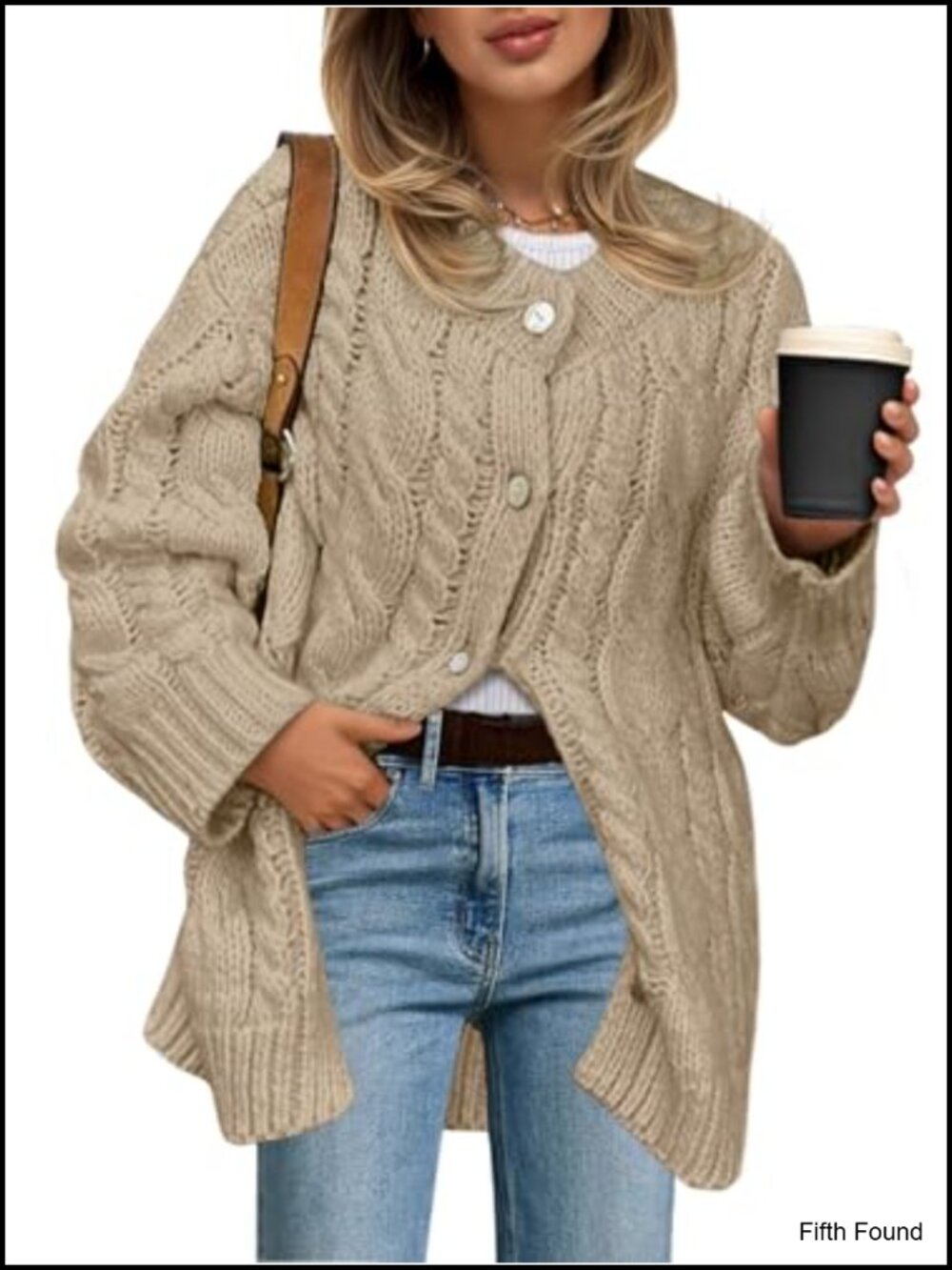 Chunky Cable Knit Cardigan Oversized Button Up Long Sleeve Sweater Dress